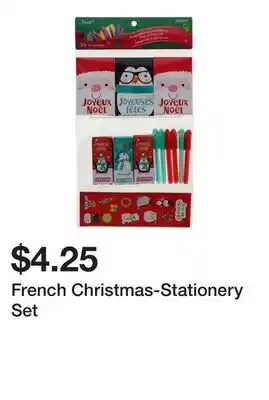Dollarama French Christmas-Stationery Set offer