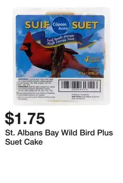 Dollarama St. Albans Bay Wild Bird Plus Suet Cake offer