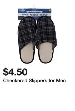 Dollarama Checkered Slippers for Men offer