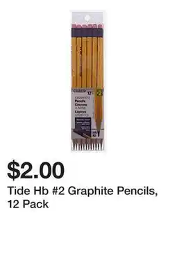 Dollarama Tide Hb #2 Graphite Pencils, 12 Pack offer