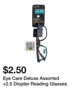 Dollarama Eye Care Deluxe Assorted +2.5 Diopter Reading Glasses offer