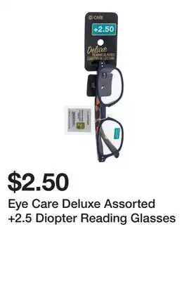 Dollarama Eye Care Deluxe Assorted +2.5 Diopter Reading Glasses offer