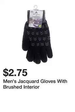 Dollarama Men's Jacquard Gloves With Brushed Interior offer
