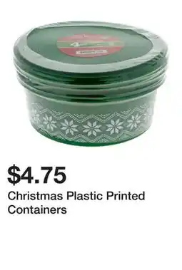 Dollarama Christmas Plastic Printed Containers offer