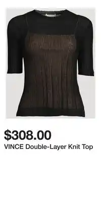 Holt Renfrew VINCE Double-Layer Knit Top offer