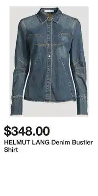 Holt Renfrew HELMUT LANG Denim Bustier Shirt offer