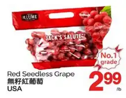 T&T Supermarket RED SEEDLESS GRAPE offer