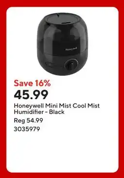 Staples Honeywell Mini Mist Cool Mist Humidifier - Black offer