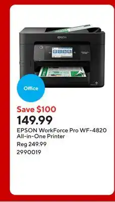 Staples EPSON WorkForce Pro WF-4820 All-in-One Printer offer