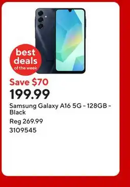 Staples Samsung Galaxy A16 5G - 128GB - Black offer