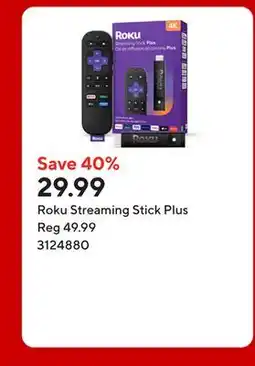 Staples Roku Streaming Stick Plus offer