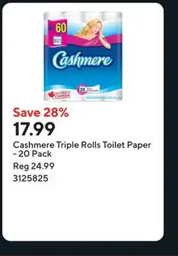 Staples Cashmere Triple Rolls Toilet Paper - 20 Pack offer