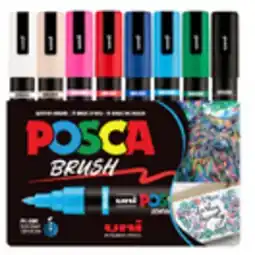 Staples POSCA Water-Based Paint Markers with Reversible Brush Tip - Assorted - 8 pk offer