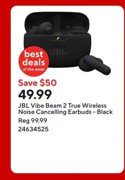 Staples JBL Vibe Beam 2 True Wireless Noise Cancelling Earbuds - Black offer