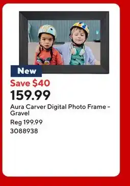 Staples Aura Carver Digital Photo Frame - Gravel offer