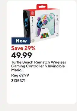 Staples Turtle Beach Rematch Wireless Gaming Controller ñ Invincible Mario for Nintendo Switch offer