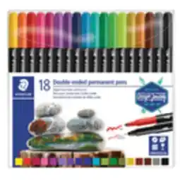 Staples Staedtler Double-Ended Permanent Marker Pens - 18 pk offer
