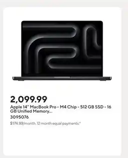 Staples Apple 14 MacBook Pro - M4 Chip - 512 GB SSD - 16 GB Unified Memory - Space Black - English offer