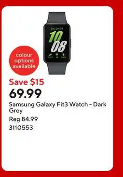 Staples Samsung Galaxy Fit3 Watch - Dark Grey offer