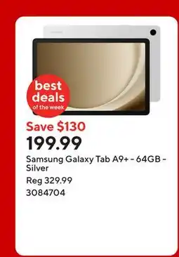 Staples Samsung Galaxy Tab A9+ - 64GB - Silver offer