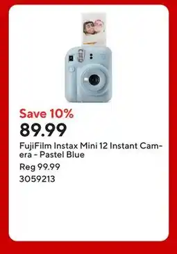 Staples FujiFilm Instax Mini 12 Instant Camera - Pastel Blue offer