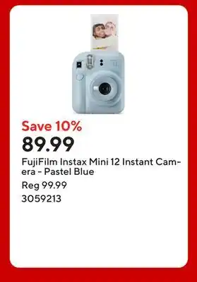 Staples FujiFilm Instax Mini 12 Instant Camera - Pastel Blue offer