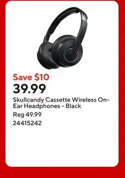 Staples Skullcandy Cassette Wireless On-Ear Headphones - Black offer