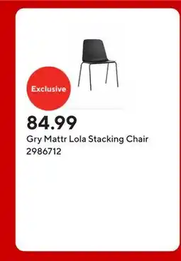Staples Gry Mattr Lola Stacking Chair offer