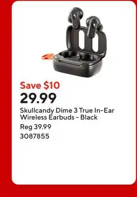 Staples Skullcandy Dime 3 True In-Ear Wireless Earbuds - Black offer