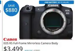 Vistek Canon EOS R5 Full-Frame Mirrorless Camera Body offer