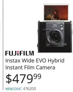 Vistek FUJIFILM Instax Wide EVO Hybrid Instant Film Camera offer