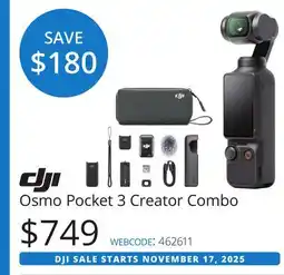 Vistek dji Osmo Pocket 3 Creator Combo offer