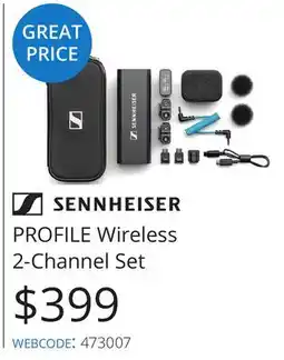 Vistek SENNHEISER PROFILE Wireless 2-Channel Set offer