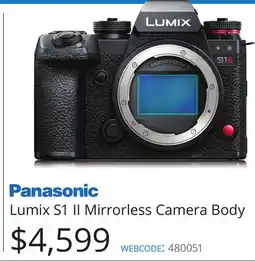 Vistek Panasonic Lumix S1 II Mirrorless Camera Body offer
