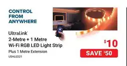 Visions Electronics UltraLink 2 Metre + 1 Metre Wi-Fi RGB LED Light Strip offer