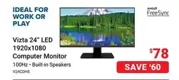 Visions Electronics Vizta 24 LED 1920x1080 Computer Monitor offer