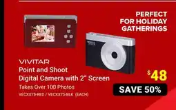 Visions Electronics VIVITAR Point and Shoot Digital Camera with 2 Screen offer
