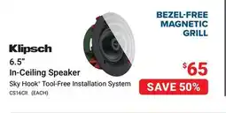 Visions Electronics Klipsch 6.5 In-Ceiling Speaker offer