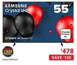 Visions Electronics Samsung 55 Crystal UHD 4K Smart TV offer
