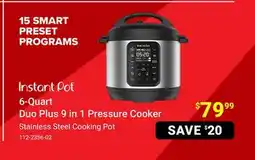 Visions Electronics Instant Pot 6-Quart Duo Plus 9 in 1 Pressure Cooker offer