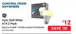 Visions Electronics Cync Soft White A19 2 Pack offer