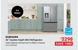 Visions Electronics SAMSUNG 36 Counter-Depth MAX Refrigerator offer