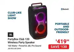 Visions Electronics JBL PartyBox Club 120 Wireless Party Speaker offer