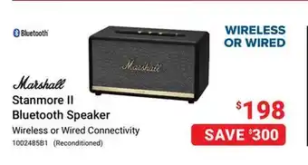 Visions Electronics Marshall Stanmore II Bluetooth Speaker offer