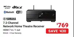 Visions Electronics YAMAHA 7.2-Channel Network Home Theatre Receiver offer