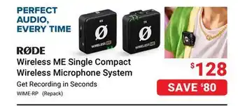 Visions Electronics RODE Wireless ME Single Compact Wireless Microphone System offer