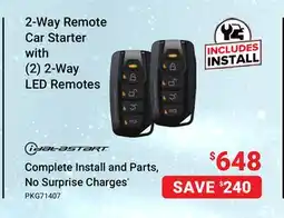 Visions Electronics 2-Way Remote Car Starter with (2) 2-Way LED Remotes offer