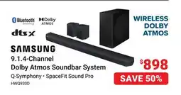 Visions Electronics SAMSUNG 9.1. 4-Channel Dolby Atmos Soundbar System offer