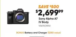 Henry's Sony Alpha A7 IV Body offer