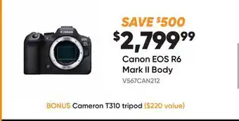 Henry's Canon EOS R6 Mark II Body offer